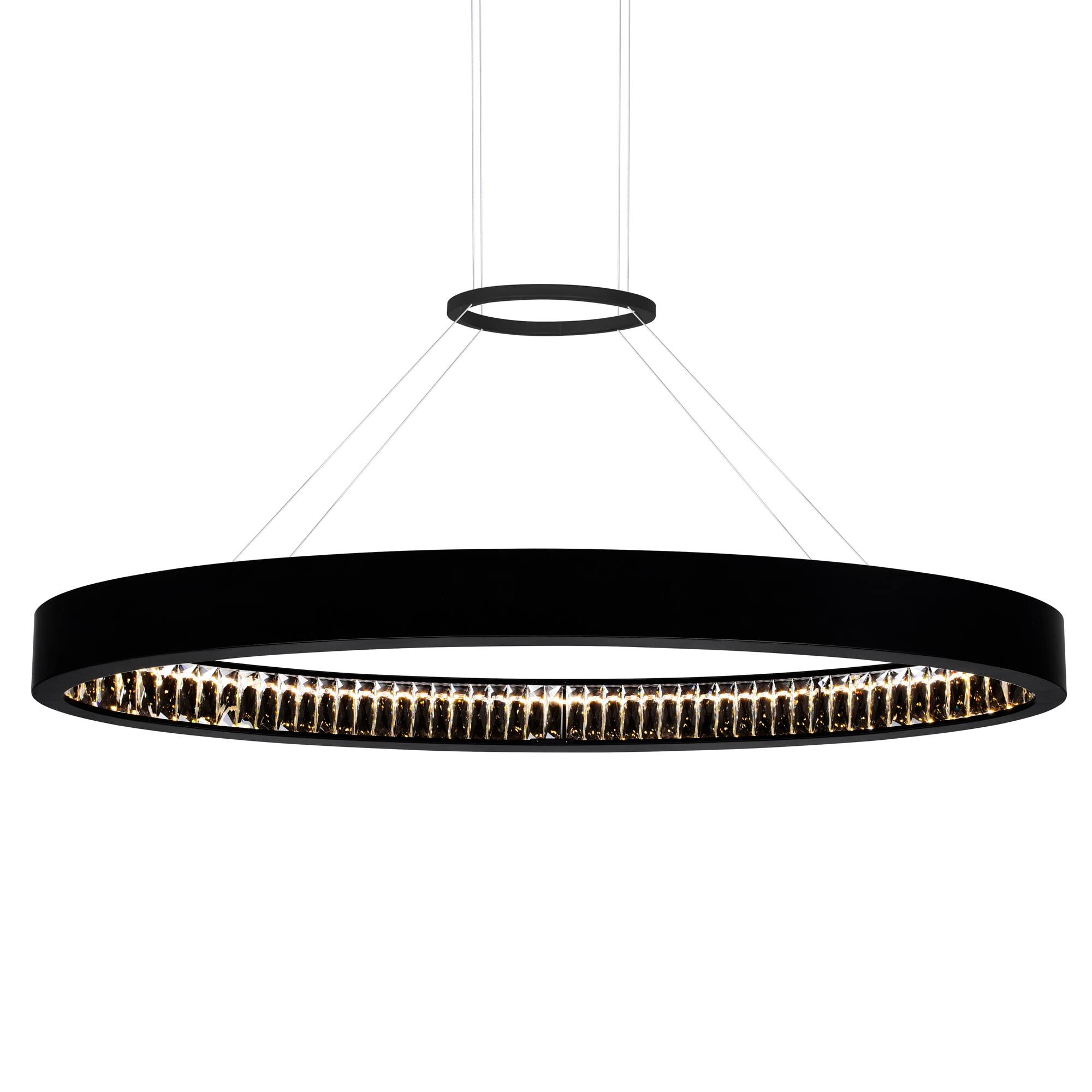 Angle. CWI Lighting - Rosalina LED Chandelier With Matte Black Finish - Matte Black.