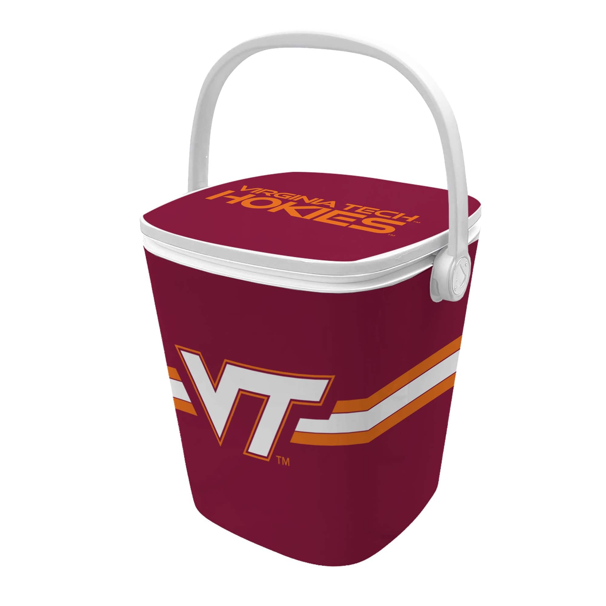 Indigo Falls - Virginia Tech Hokies 16-Quart Mini Cool Bar Cooler - White