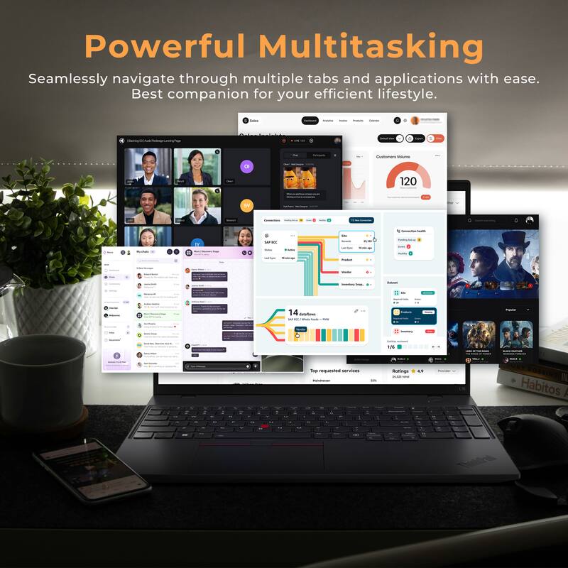 Powerful Multitasking  
Seamlessly navigate through multiple tabs and applications with ease.  
Best companion for your efficient lifestyle.