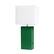 Front. Lalia Home - Lexington Leather Base Modern Table Lamp with USB - Green.