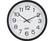 Front. Staples - Wall Clock, Plastic, 14" Diameter - Matte Black/White.