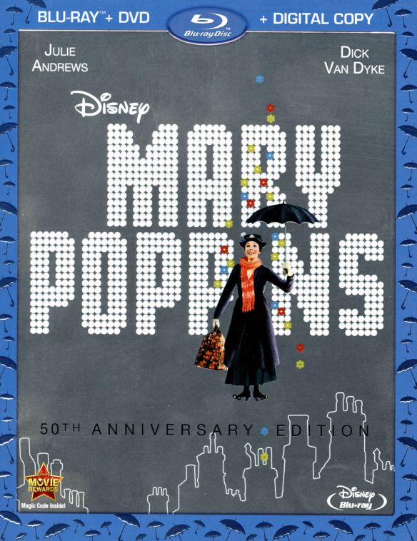  Mary Poppins [50th Anniversary Edition] [2 Discs] [Includes Digital Copy] [Blu-ray/DVD] [1964]