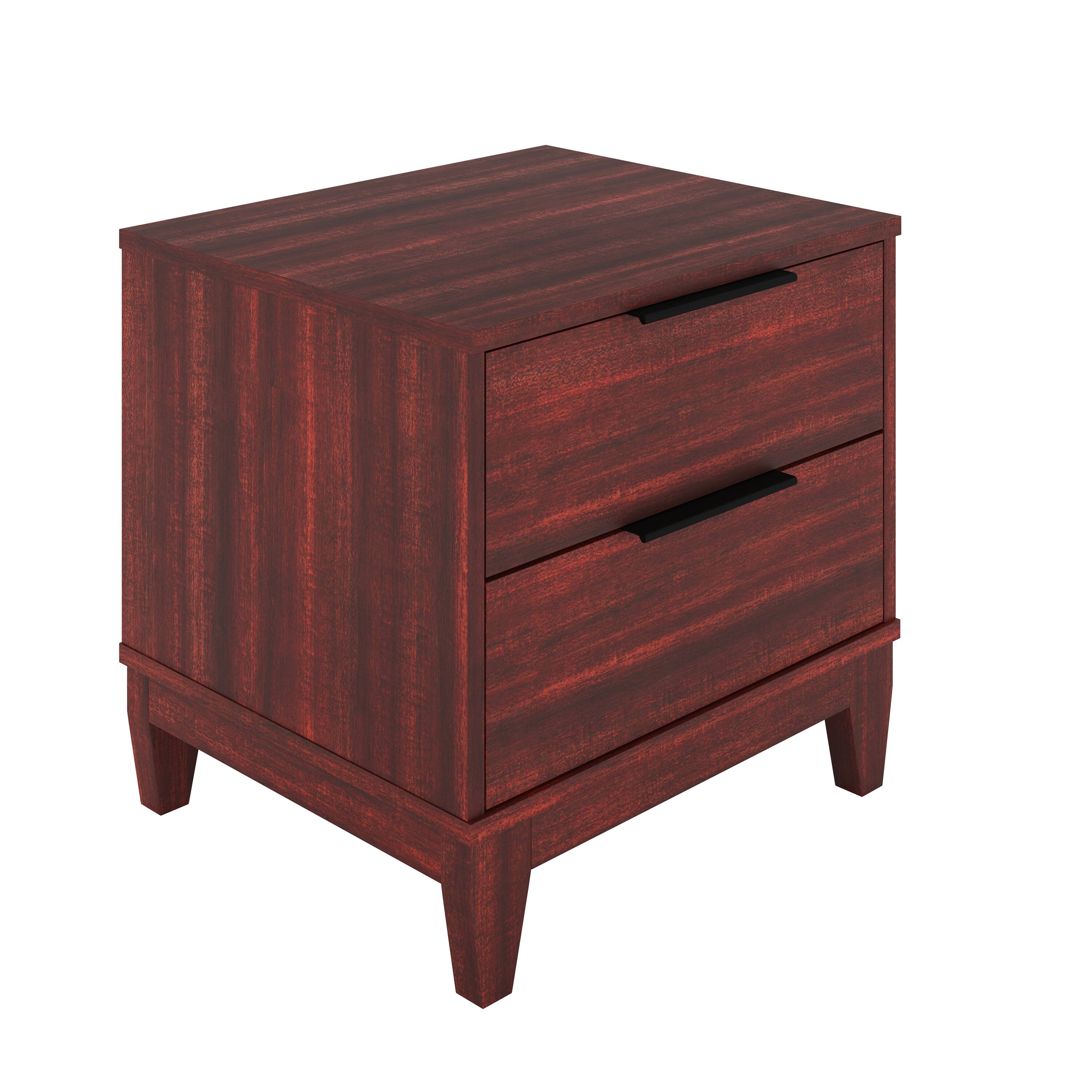 Alt View 2. Boyd Sleep - Boyd Sleep Mackay Two Drawer Low Profile Nightstand - Cherry.