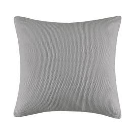 Gracie Mills - Lessie Solid Acrylic Knit Euro Pillow Cover - Gray