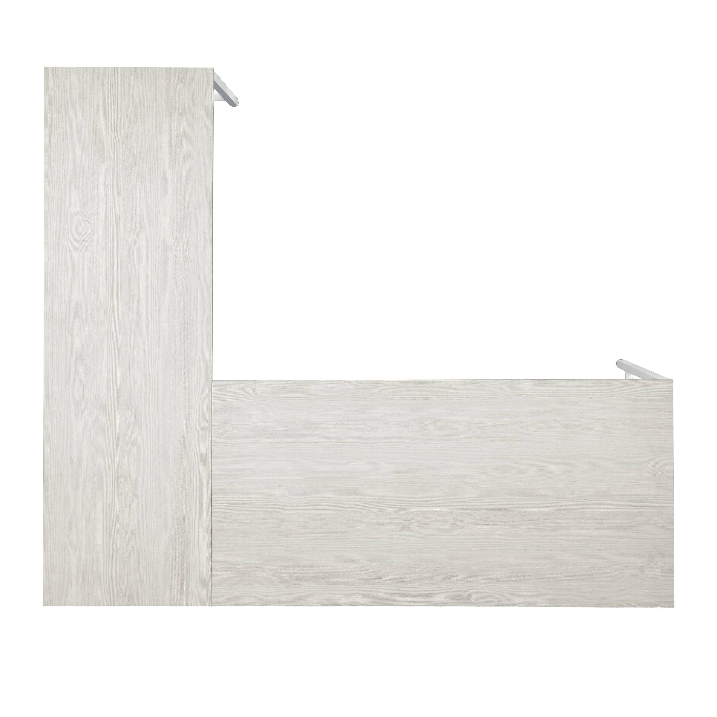 Alt View 15. OSP Home Furnishings - Contempo L-Shaped Desk - White Oak.