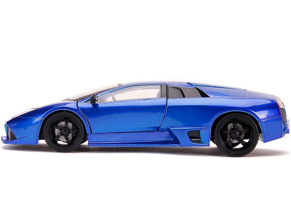 Alt View 3. Jada - Lamborghini Murcielago LP640 Candy Blue "Hyper-Spec" 1/24 Diecast Model Car by Jada.