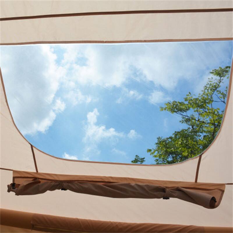 Alt View 9. HTUTWOO - Inflatable Camping Tent With Clear Skylight - 6.3m² Waterproof Windproof Air Tent, 420D Oxford Fabric,Mesh Windows/Doors - Beige.