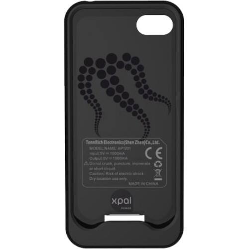 Front Standard. PowerSkin - For Apple iPhone 4/4S - Black.