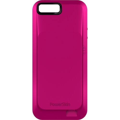 Front Standard. PowerSkin - Apple iPhone 5 Battery Case - Pink.