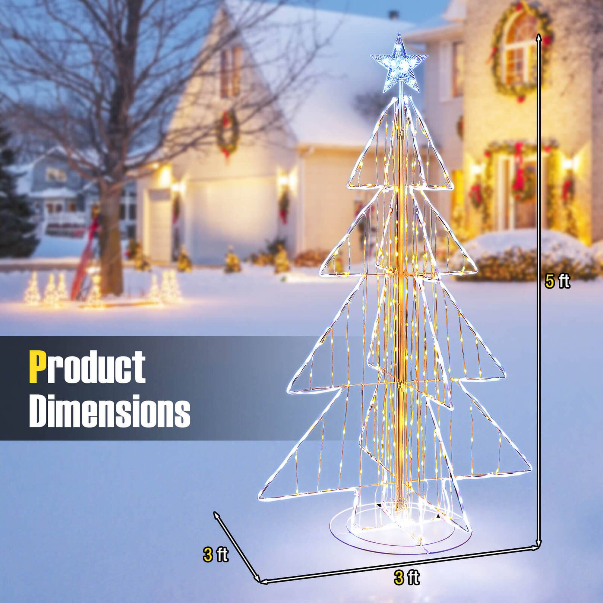 The product dimensions are 5ft in height and 3ft in width.