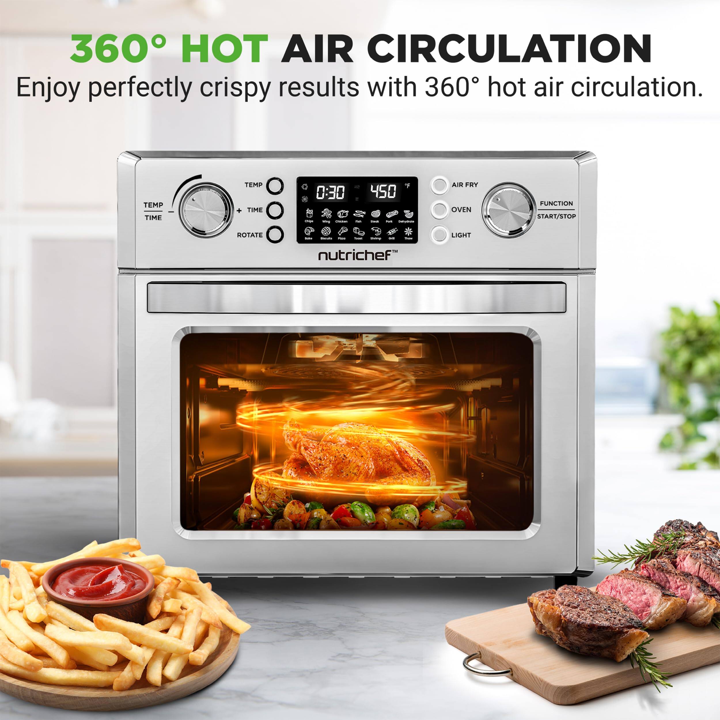 360° HOT AIR CIRCULATION  
Enjoy perfectly crispy results with 360° hot air circulation.