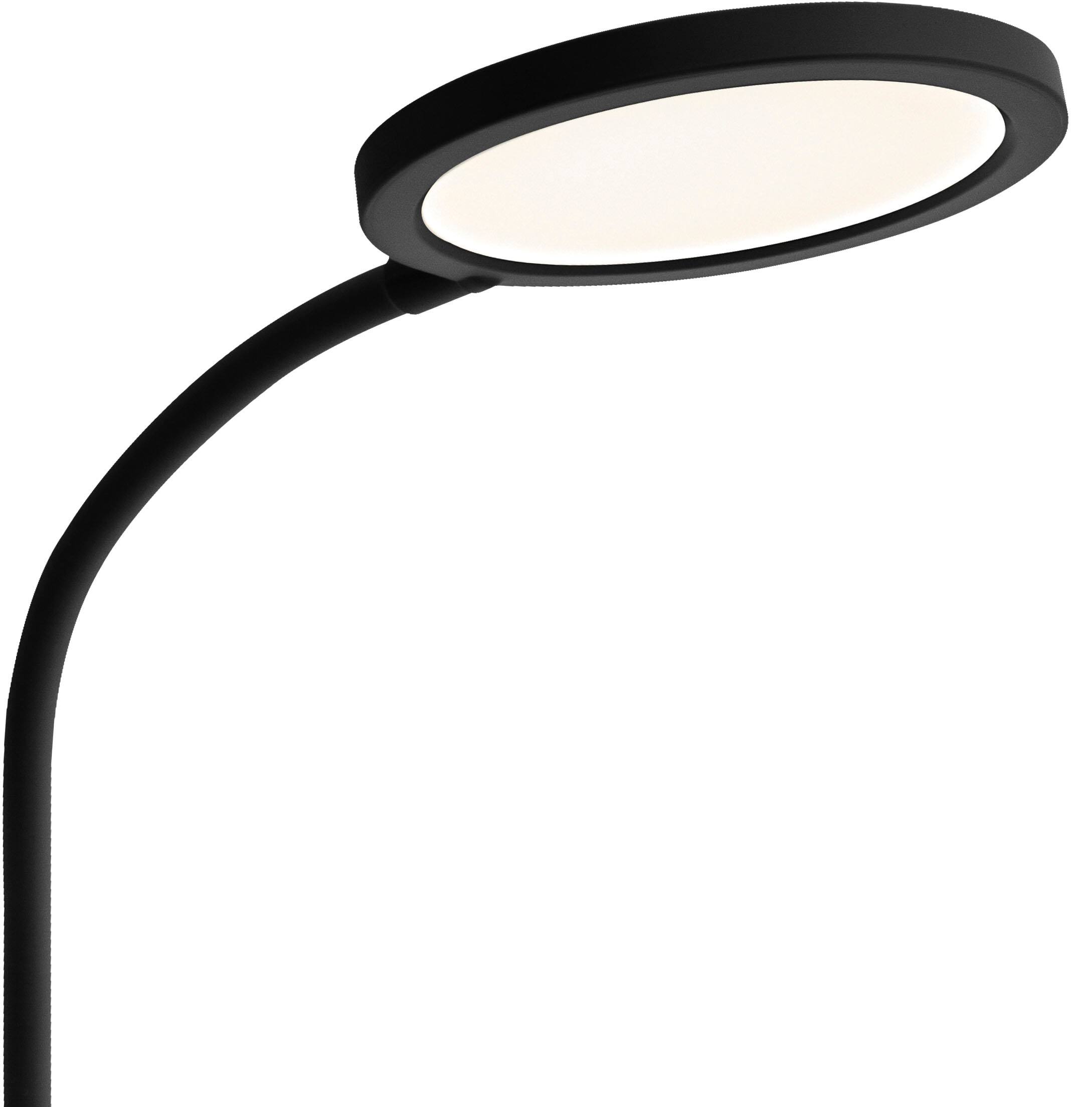 Alt View 15. OttLite - Good Housekeeping Circular LED Desk Lamp w/Wireless Charging - Black - Black.