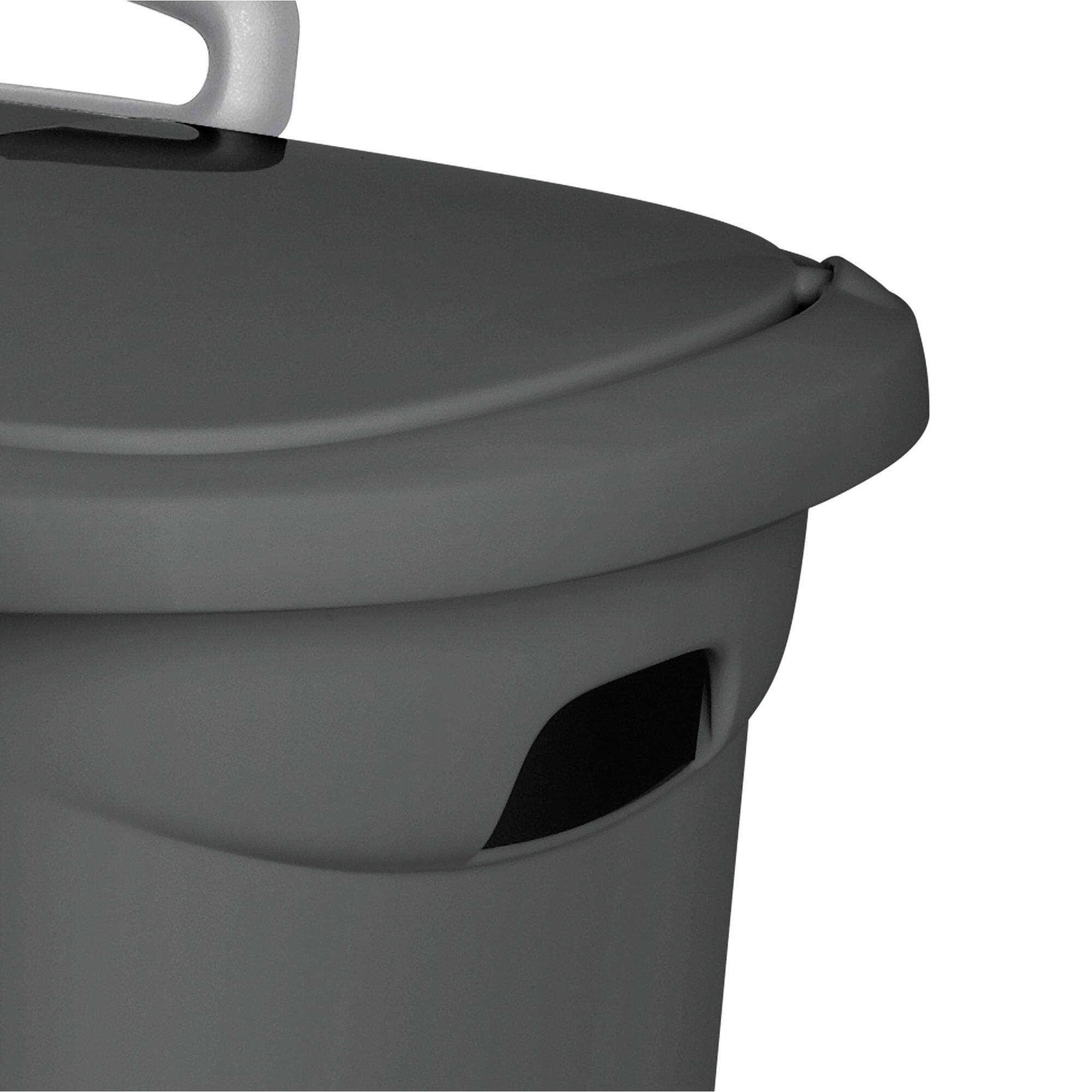 Alt View 7. Sterilite - Sterilite Ultra Wheeled Hamper, Laundry Basket w/Lid & Handle, Flat Grey, 3 Pack - Gray.