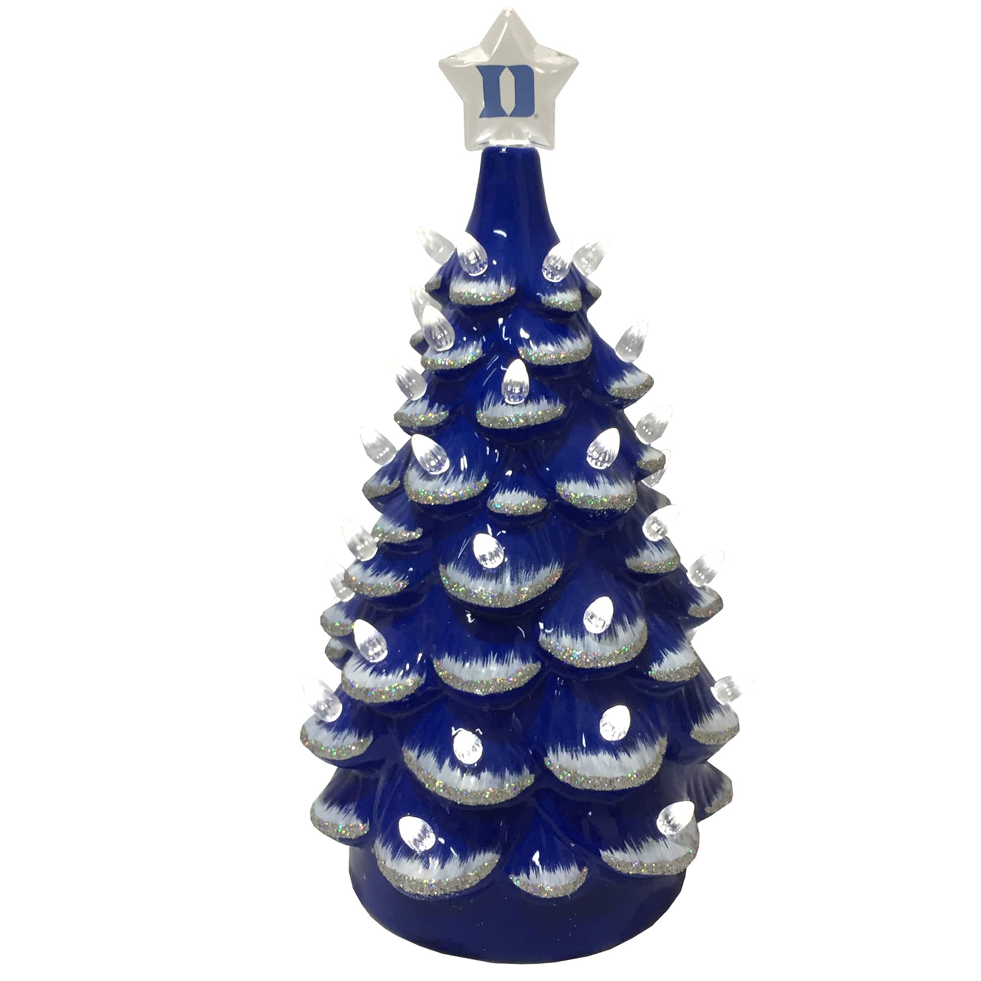 Santa's Workshop - Duke Devils 14'' Ceramic Tree - Blue