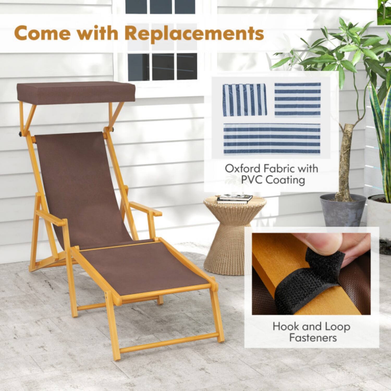 Come with Replacements

Oxford Fabric with PVC Coating

Hook and Loop Fasteners