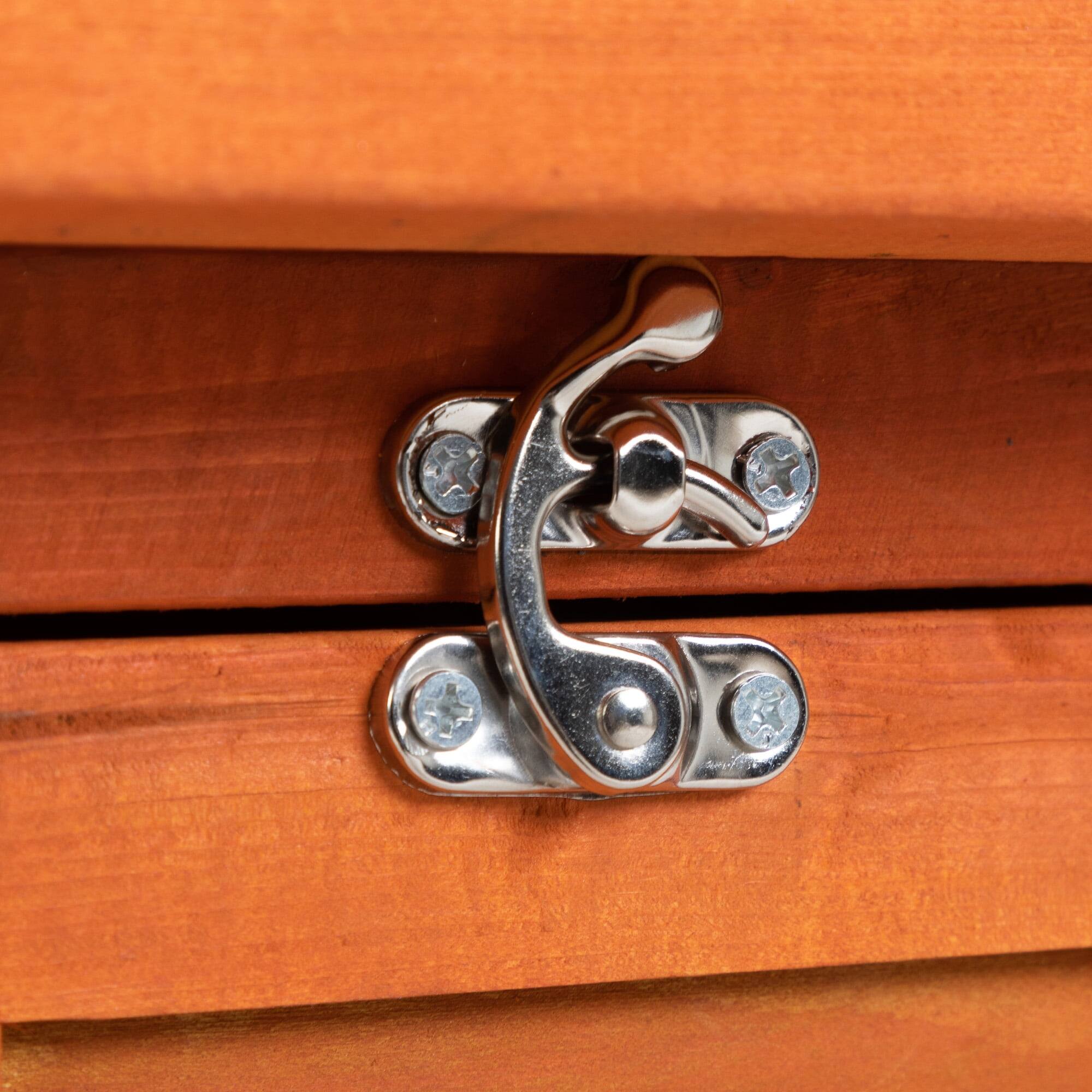 Angle. Pefilos - Rabbit Hutch, Wooden Rabbit Cage, Pet House Bunny Shelter with Ramp and Opening Roof.