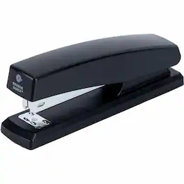 Business Source - Full-Strip Desktop Stapler - Black - Metal Plastic