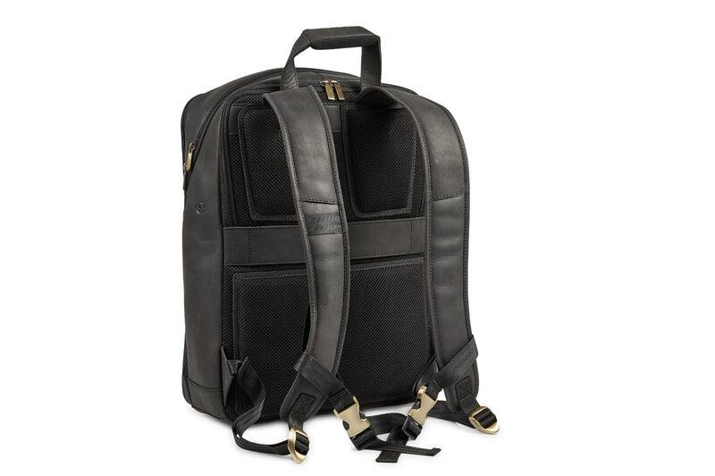 Alt View 9. Luxorro - Leather Backpack for men. Fits 17" Laptop - Black.
