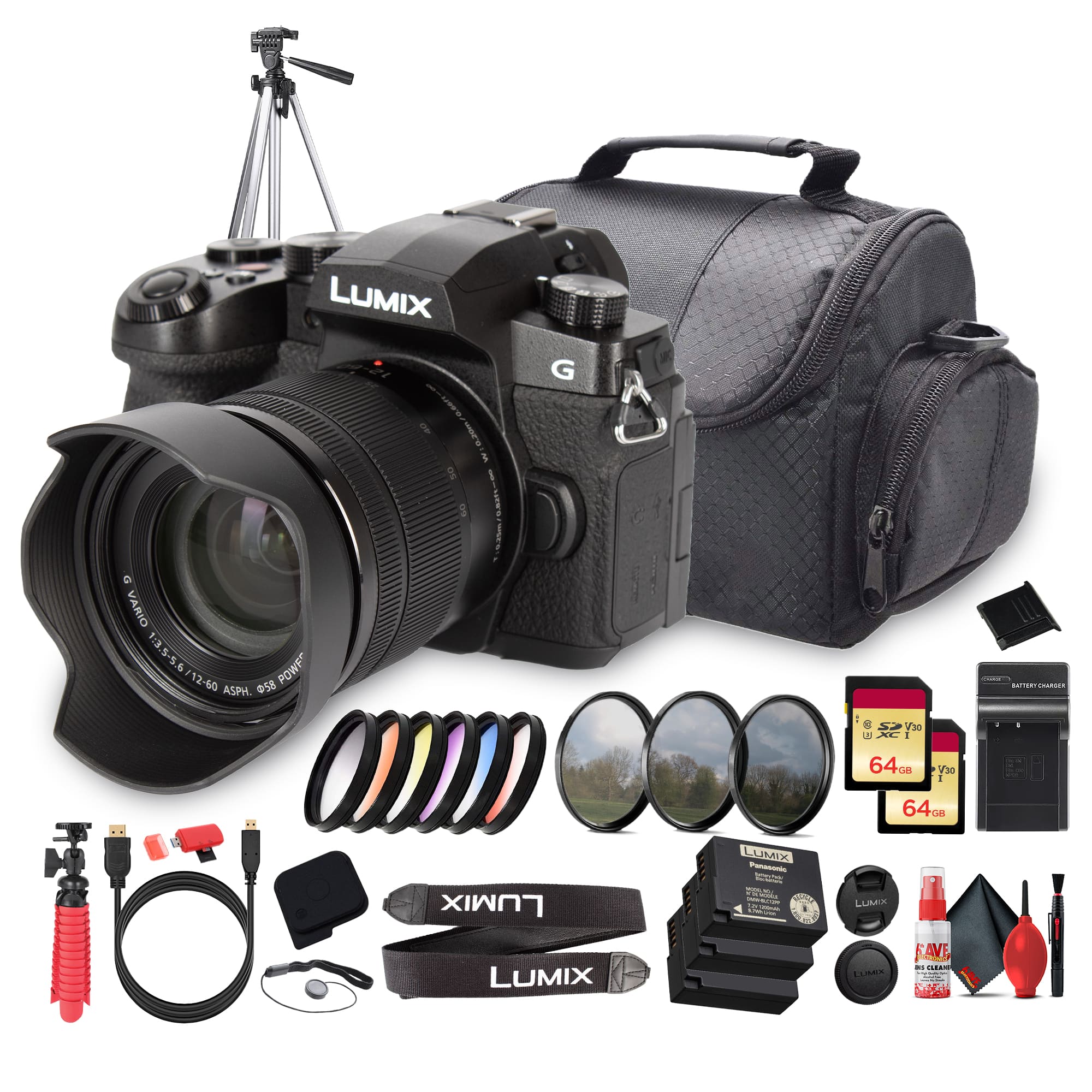 Panasonic - Lumix G97 Camera + 12–60mm Lens | 20MP, 4K, Stabilized Kit - Bundle