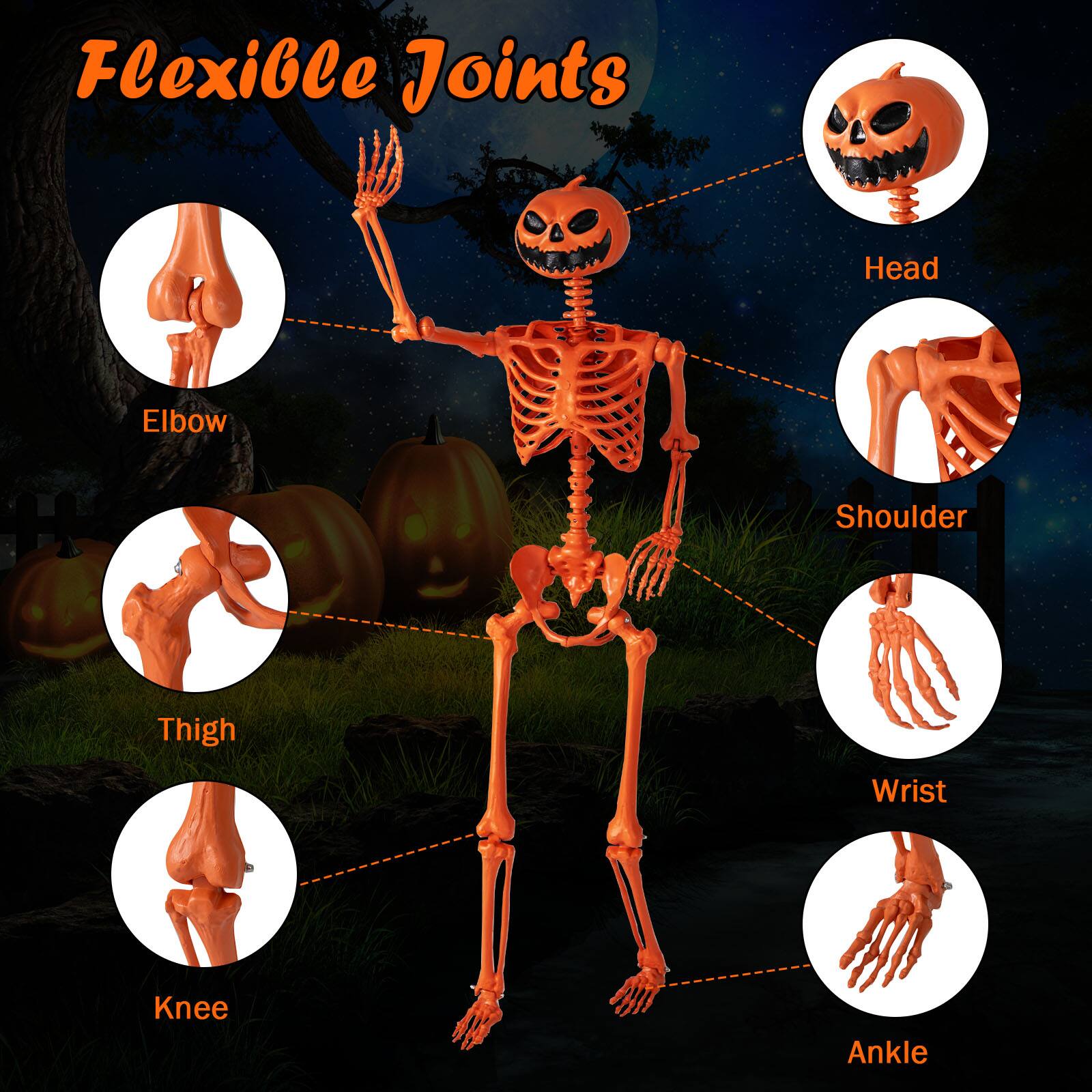 Flexible Joints

- Head
- Shoulder
- Elbow
- Wrist
- Thigh
- Knee
- Ankle