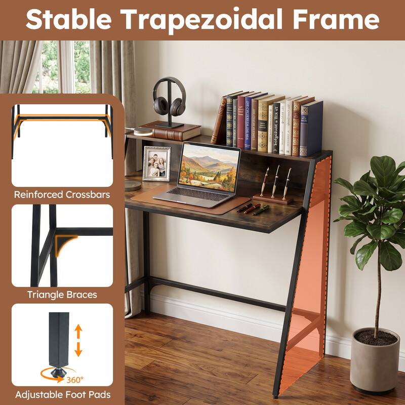 Stable Trapezoidal Frame  
Reinforced Crossbars  
Triangle Braces  
360° Adjustable Foot Pads