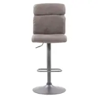 CorLiving - Palmer Adjustable High Back Barstool (set of 2) - Grey - Front_Zoom
