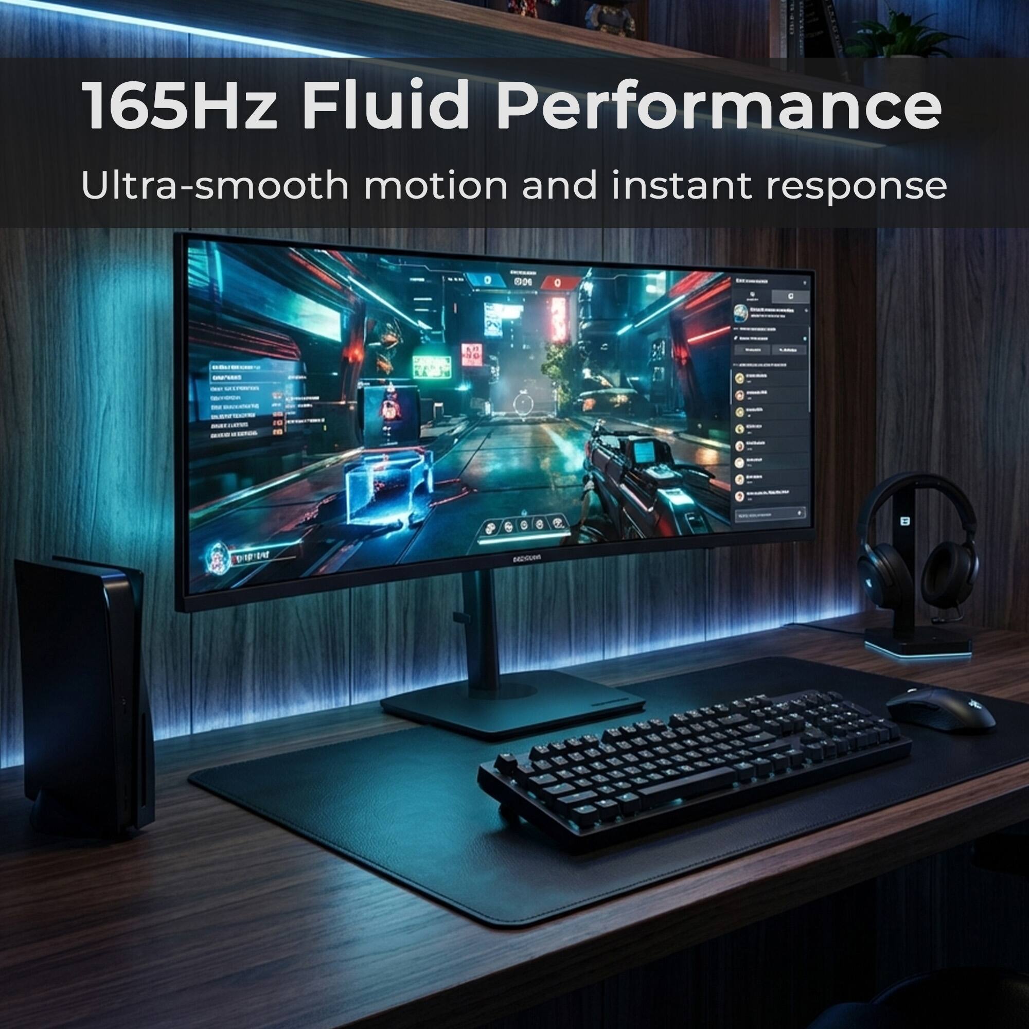 165Hz Fluid Performance  
Ultra-smooth motion and instant response