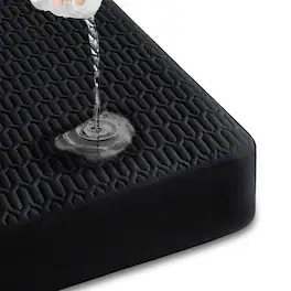 Comfort Essence - Waterproof Mattress Protector Queen Size Pad Cover With Deep Pocket Fitted Up To 6 -18 Depth Noiseless Soft - Black