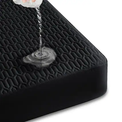 Front. Comfort Essence - Waterproof Mattress Protector Queen Size Pad Cover With Deep Pocket Fitted Up To 6 -18 Depth Noiseless Soft - Black.