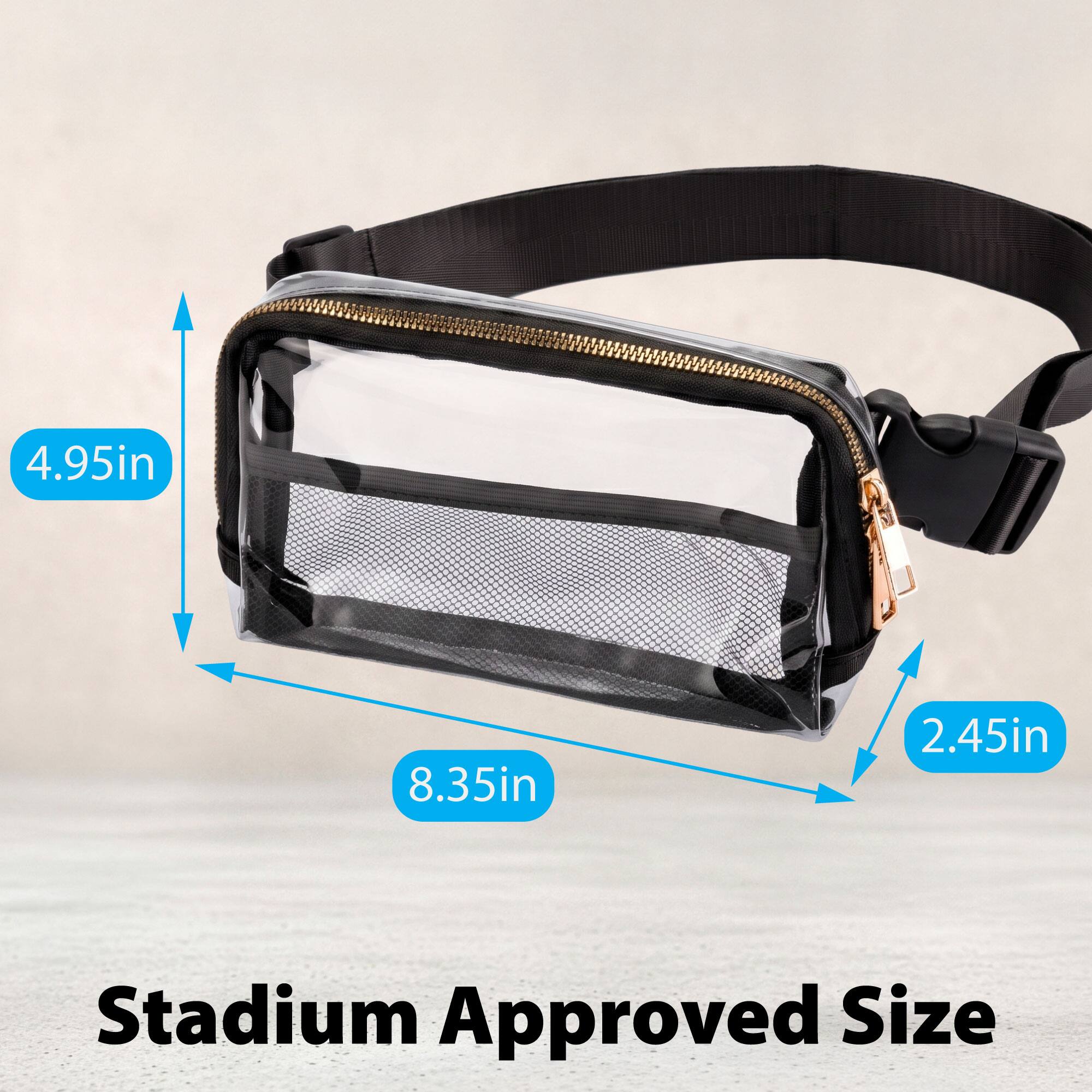 4.95in  
8.35in  
2.45in  
Stadium Approved Size