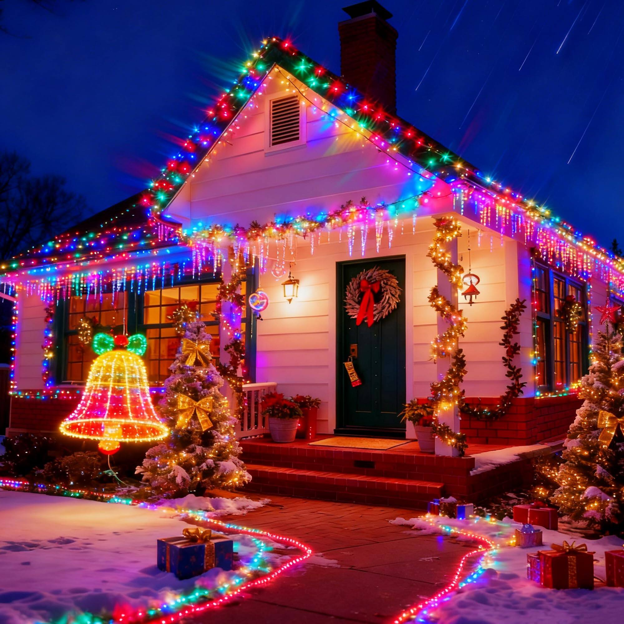 Alt View 7. NICHOLAS KLEIN - Solar String Lights Multicolored 480 Led Twinkle Light Outdoor With 8 Modes & Memory Function - Colorful.