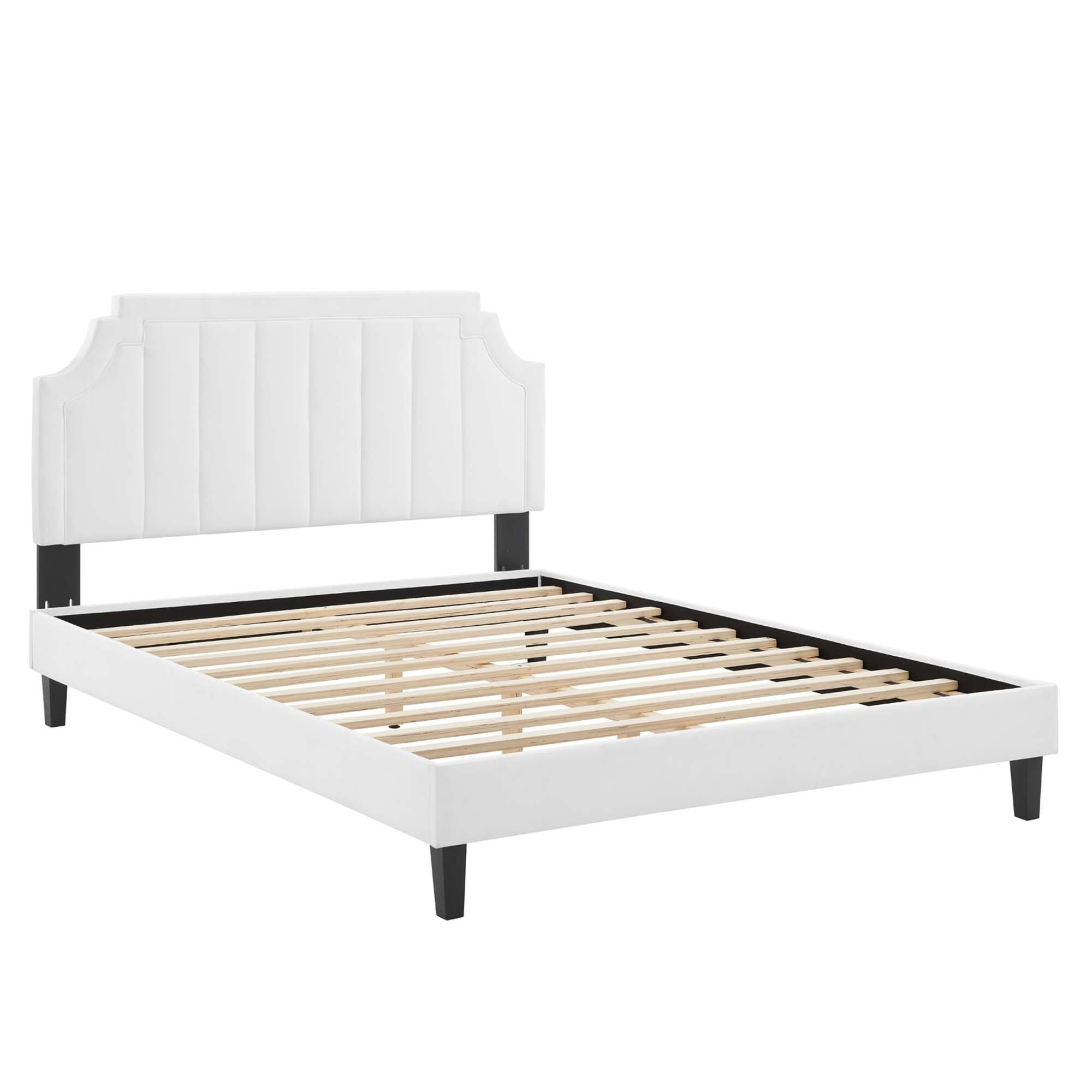 Alt View 1. Modway - Marlee Wood Full Platform Bed With Angular Frame - Gray.
