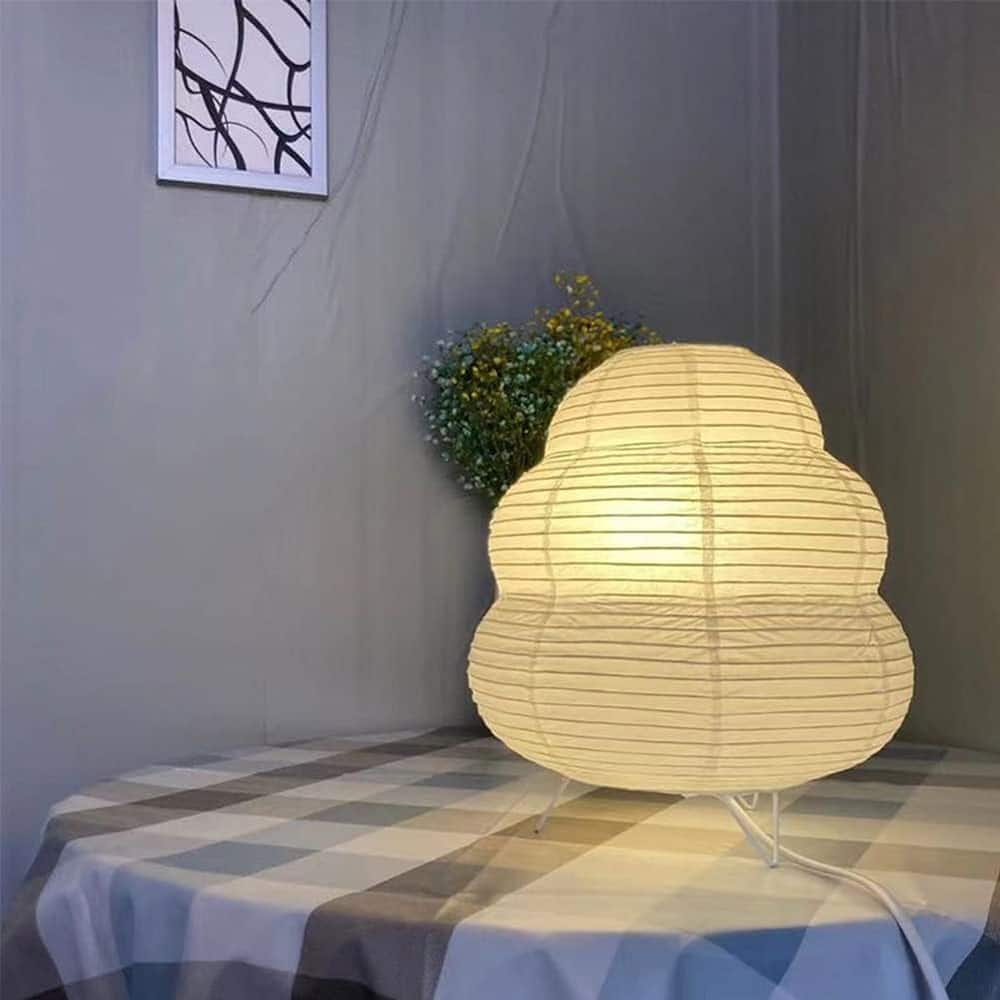 PARKER SLATER - Paper Table Lamp – Standing Lantern Style for Nightstand & Dorm
