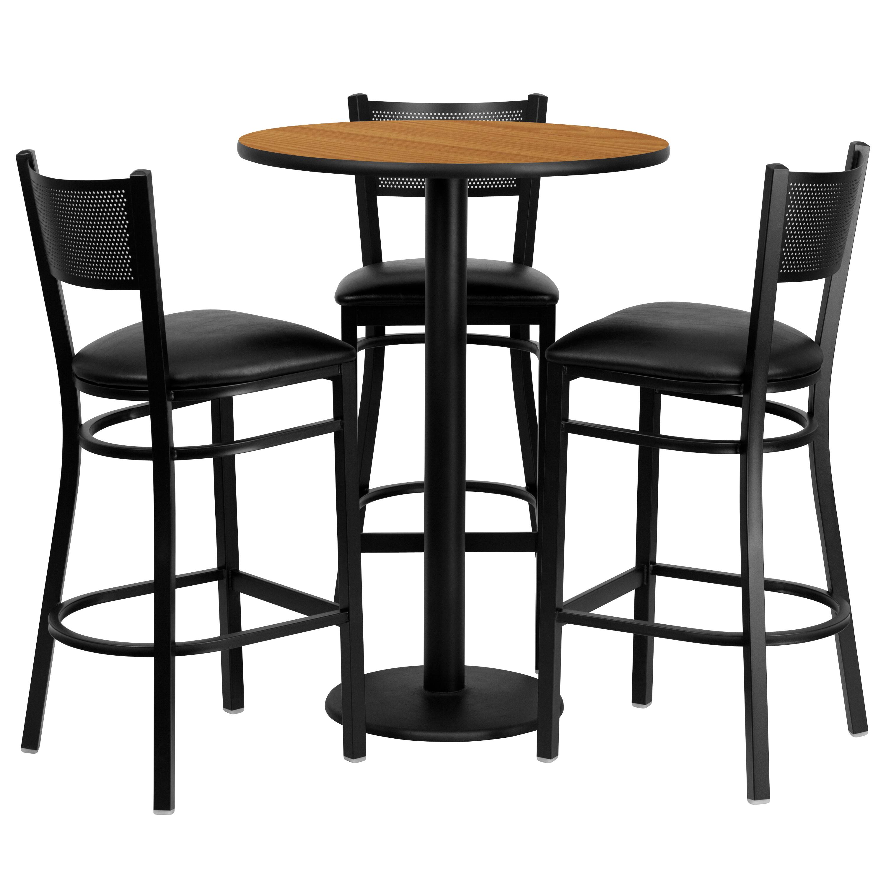 Natural Top/Black Vinyl Seat