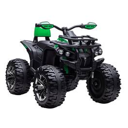 Aosom - 12V Kids 4 Wheeler, Ride on ATV with Music, Realistic Headlights, Wide Wheels, Electric Quad Car