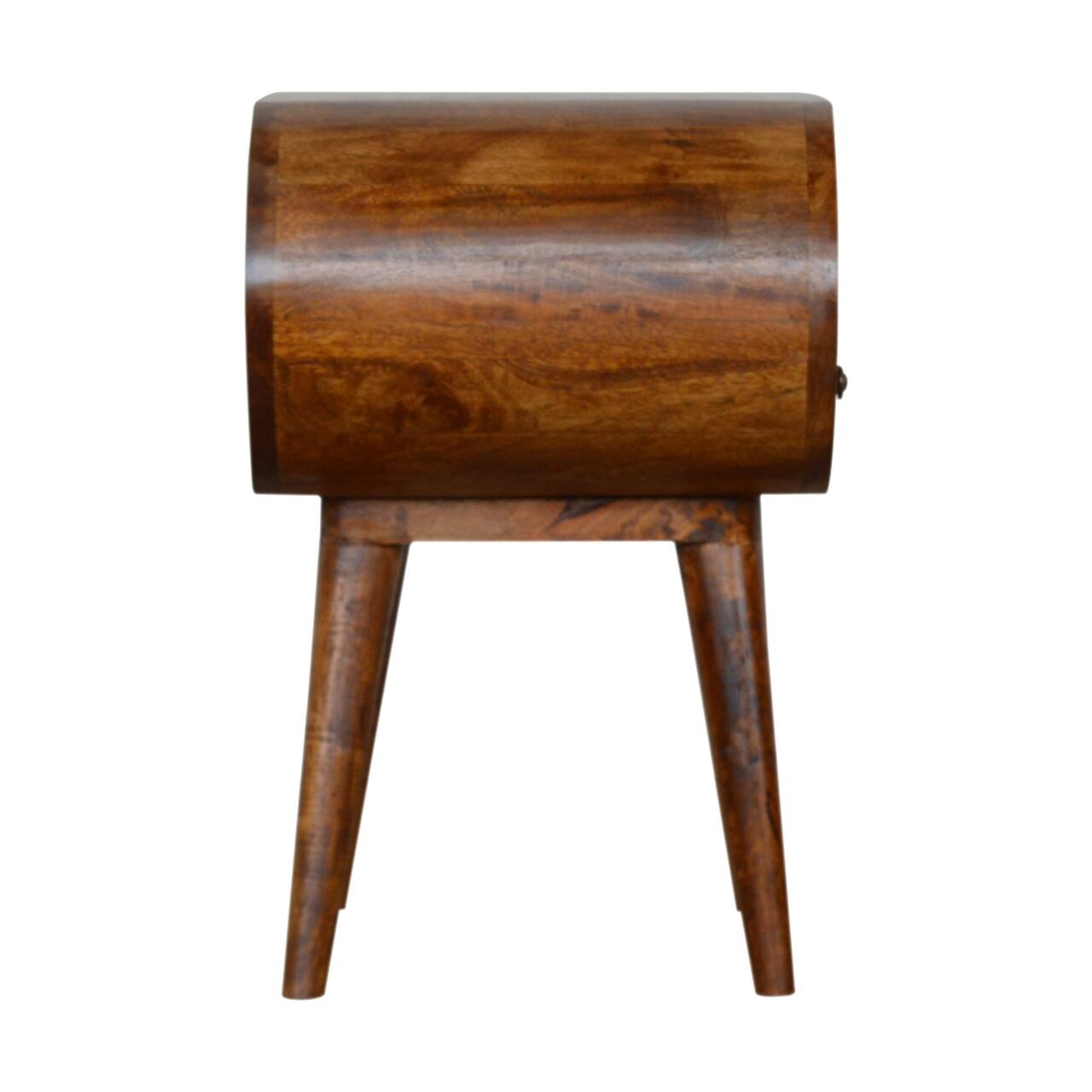 Alt View 4. Artisan Furniture - Artisan Furniture Solid Wood Chestnut Nightstand 1 Drawer, Dark Brown - Chestnut.