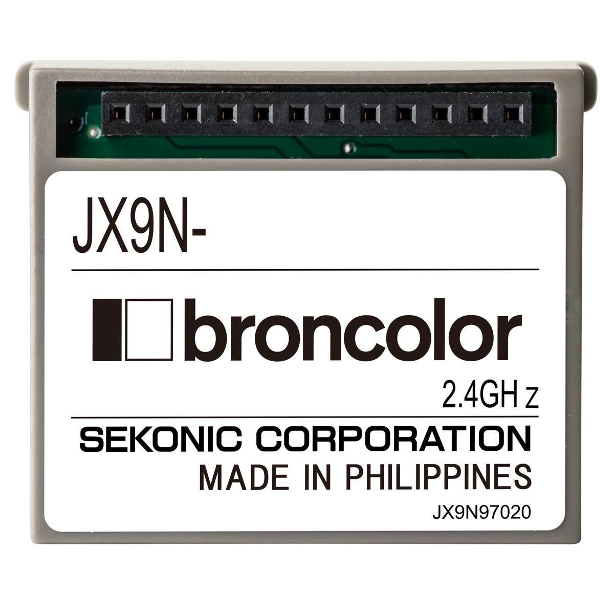 JX9N- broncolor 2.4GH z  
SEKONIC CORPORATION  
MADE IN PHILIPPINES  
JX9N97020