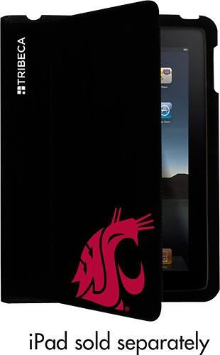 Front Standard. Tribeca - Washington State Deluxe Folio Case for Apple® iPad® 2 - Black.