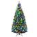 Front. Costway - 7Ft Pre-Lit Artificial Christmas Tree Hinged 500 LED Lights - Green.