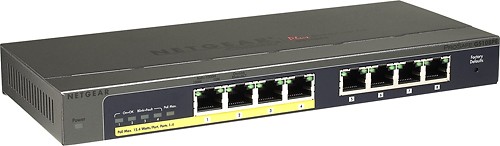 NETGEAR 8-Port 10/100/1000 Gigabit Ethernet PoE/PoE+ Unmanaged Switch  GS108LP100NAS - Best Buy