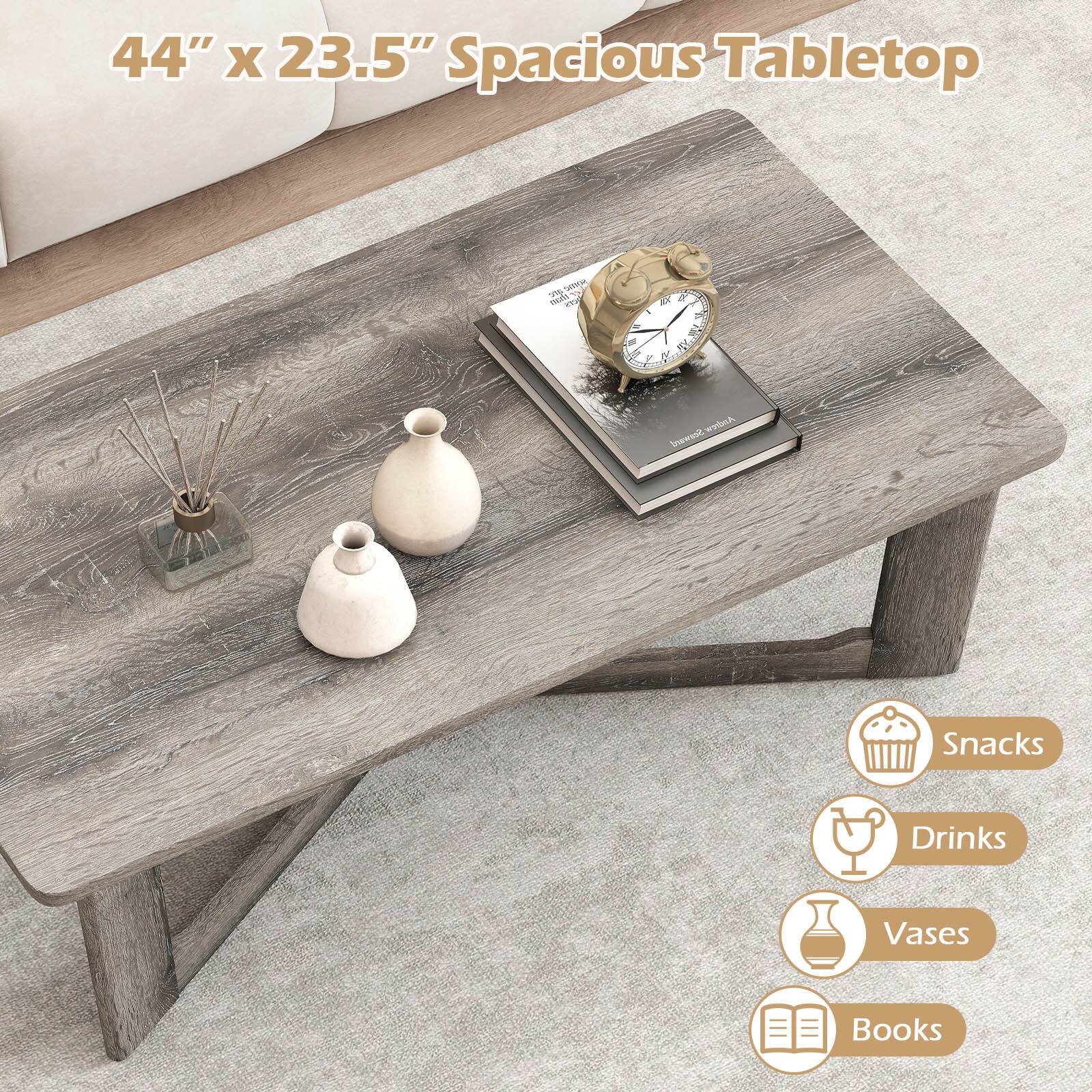 44" x 23.5" Spacious Tabletop

Snacks  
Drinks  
Vases  
Books