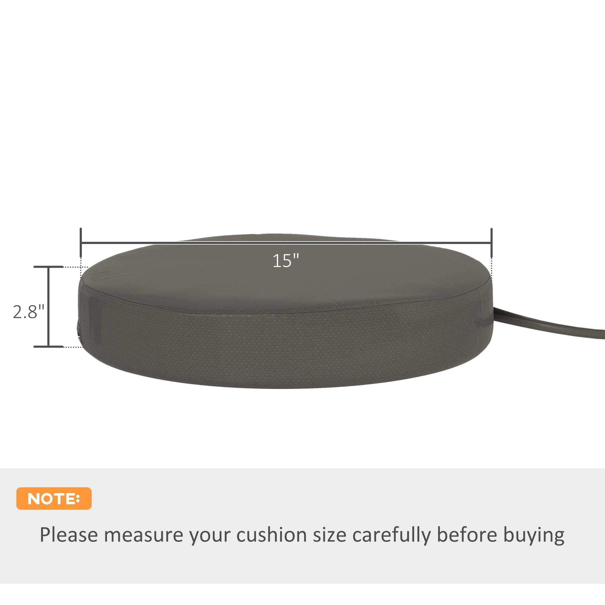15" 2.8" NOTE: Please measure your cushion size carefully before buying