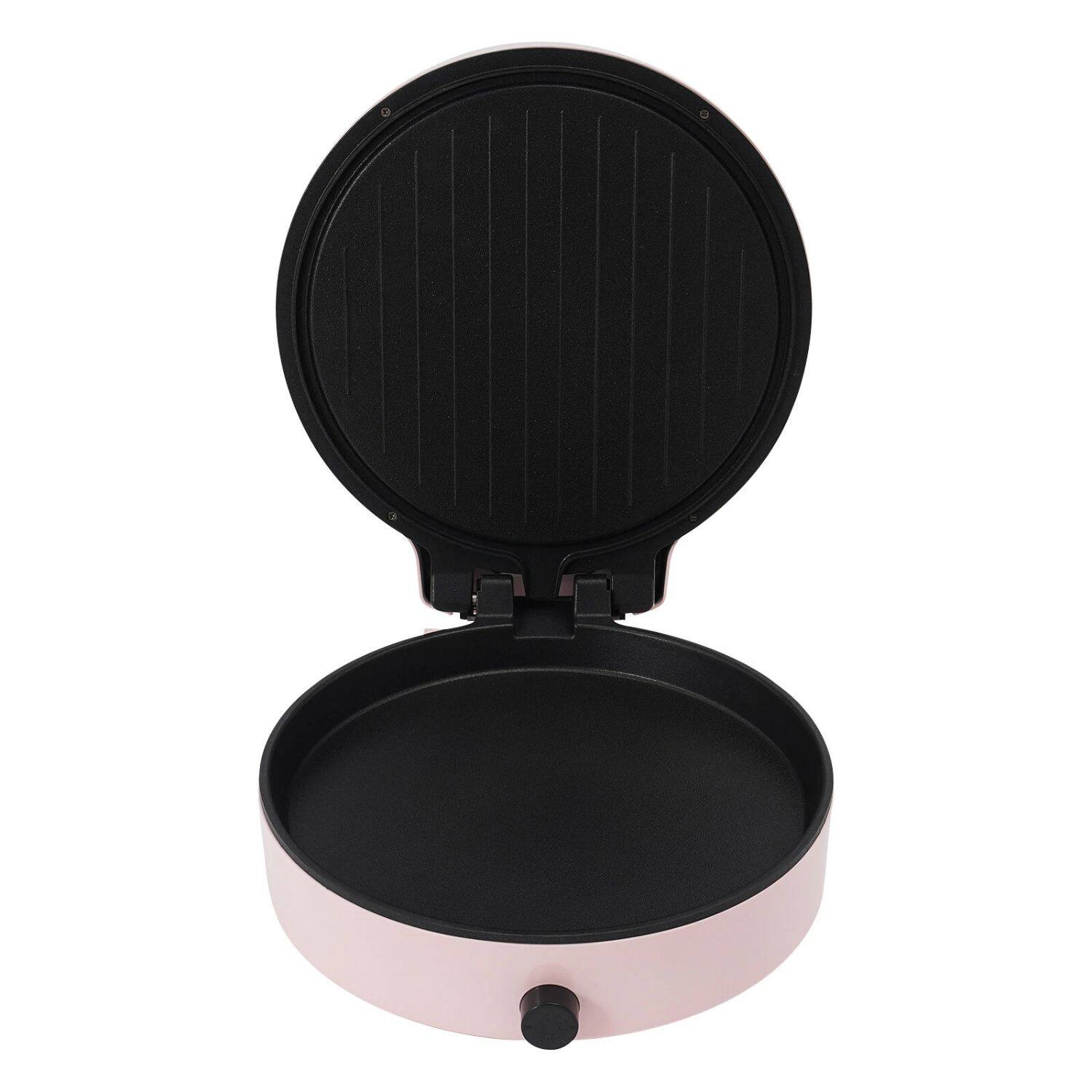 Alt View 4. Home Collection - 1400W Electric Pancake Maker – Non-Stick Pancake Pan and BBQ Grill Plate Machine, 110V Countertop Cooker - Black.