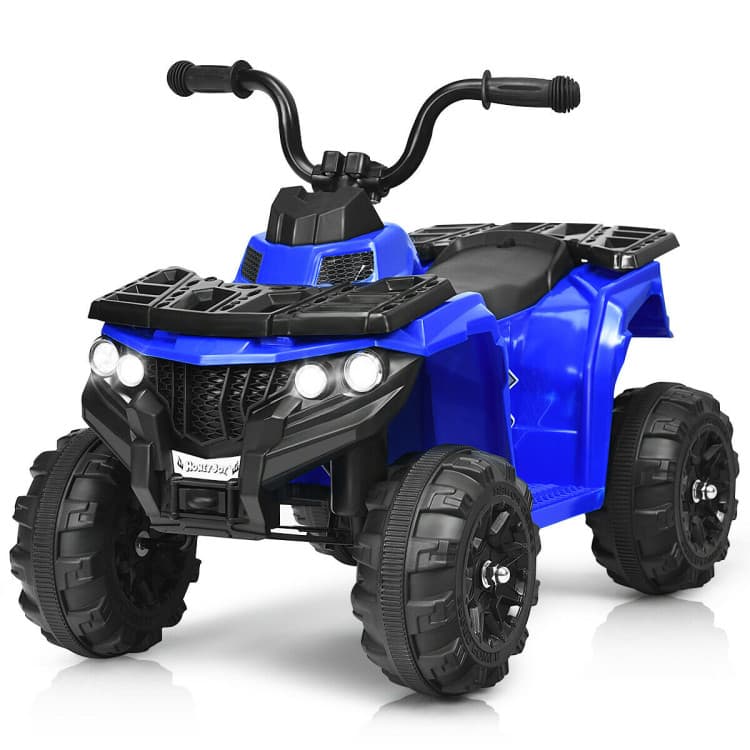 SlickBlue - 6V Battery-Powered Kids Electric Ride-On ATV for Outdoor Fun - Blue