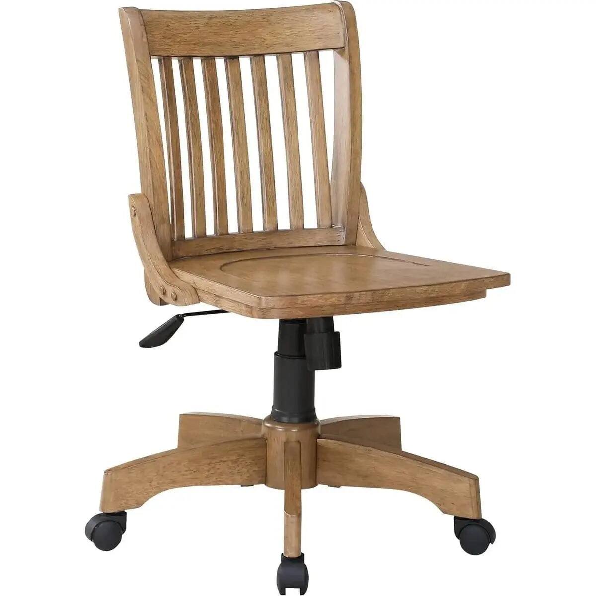Alt View 5. Office Star Products - Deluxe Antique White Banker's Chair Adjustable Productive Home Office - White.