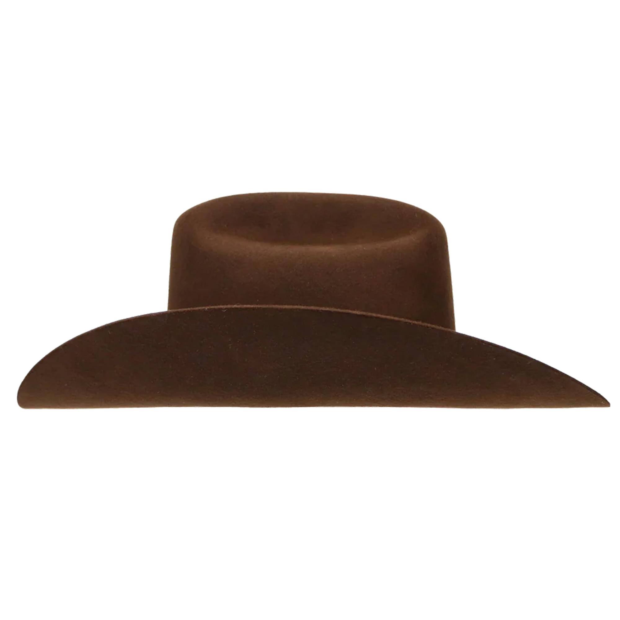 Alt View 10. Underwraps - Cattleman Thick Felt Cowboy Hat Adult Costume Accessory | Brown - Brown.