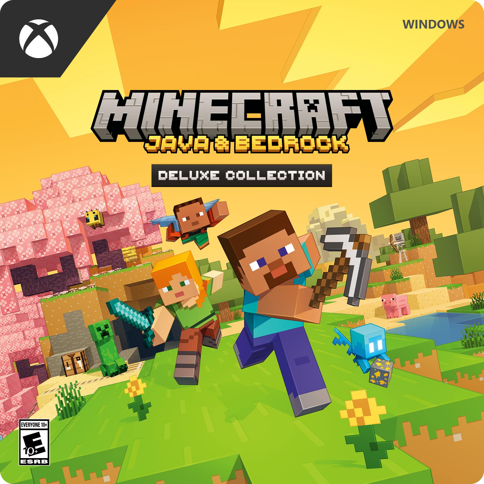 Windows Minecraft Java & Bedrock Deluxe Collection: Everyone 10+ ESRB