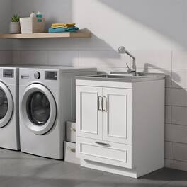 Cardinal 28 inch Wide Utility Sink and Laundry Cabinet, Finish