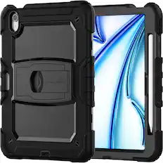 Front. SaharaCase - Raider Series Heavy-Duty Case for Apple iPad Air 11" M3/M2 and iPad Air 10.9'' (4th and 5th Gen) - Black.