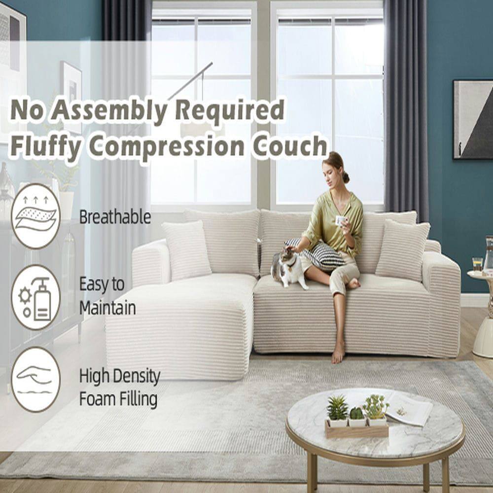 No Assembly Required  
Fluffy Compression Couch  

- Breathable  
- Easy to Maintain  
- High Density Foam Filling